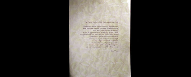 Carol Frost letterpress broadside